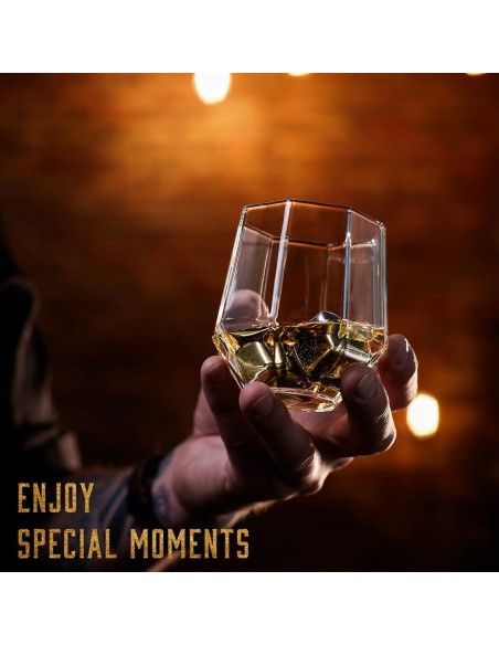 Kristall-Diamant-Whisky-Karaffe-inkl.-4-Whisky-Glaeser-4-Whisky-Steine-Ausgiesser-2