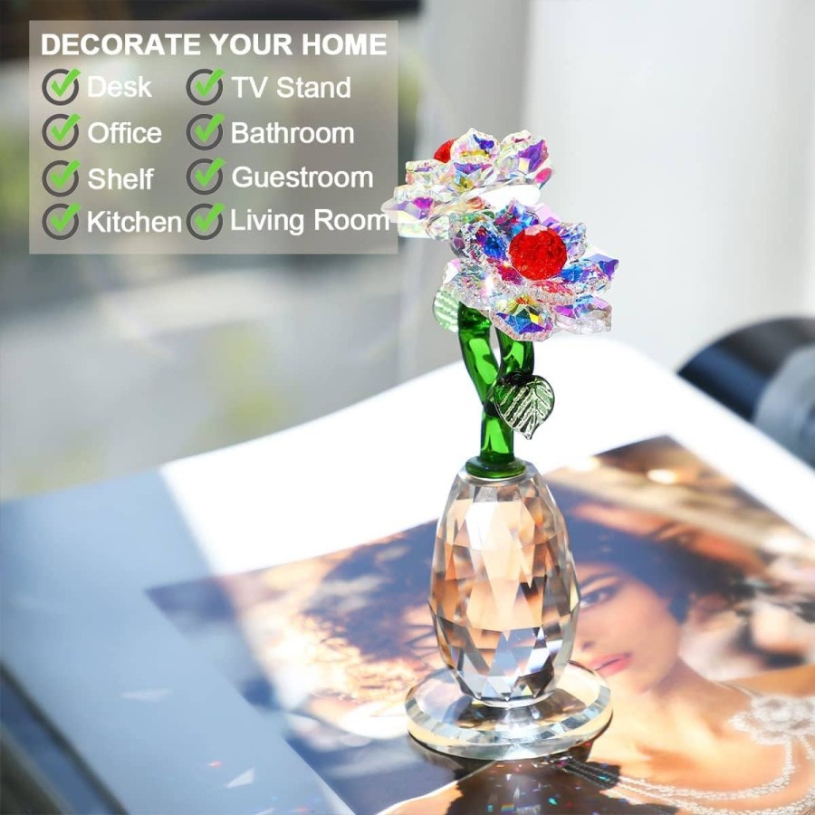 Kristallglas-Glasblume-Regenbogen-Bluetenblaetter-Traumblume-Sammlerstueck-6