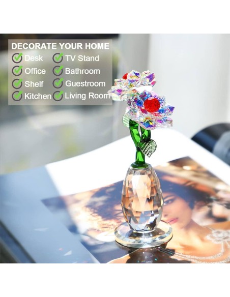 Kristallglas-Glasblume-Regenbogen-Bluetenblaetter-Traumblume-Sammlerstueck-6