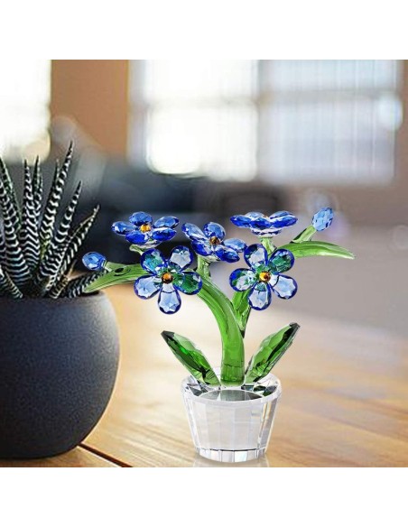 Kristallglas-Vergissmeinnicht-Blume-Traumblume-Sammlerstueck-6