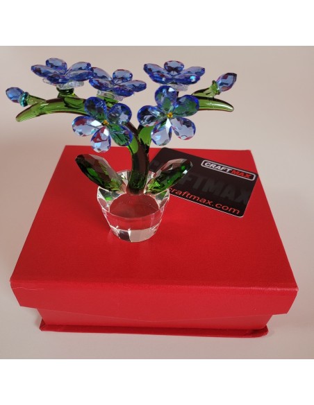 Kristallglas-Vergissmeinnicht-Blume-Traumblume-Sammlerstueck-3