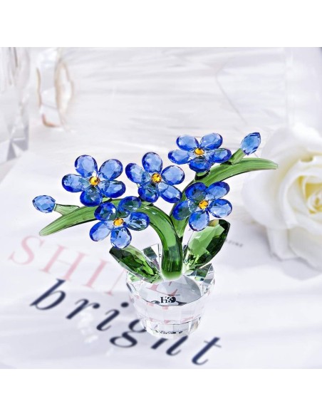 Kristallglas-Vergissmeinnicht-Blume-Traumblume-Sammlerstueck-4