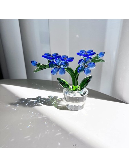 Kristallglas-Vergissmeinnicht-Blume-Traumblume-Sammlerstueck-3