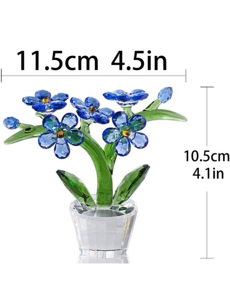 Kristallglas-Vergissmeinnicht-Blume-Traumblume-Sammlerstueck-2