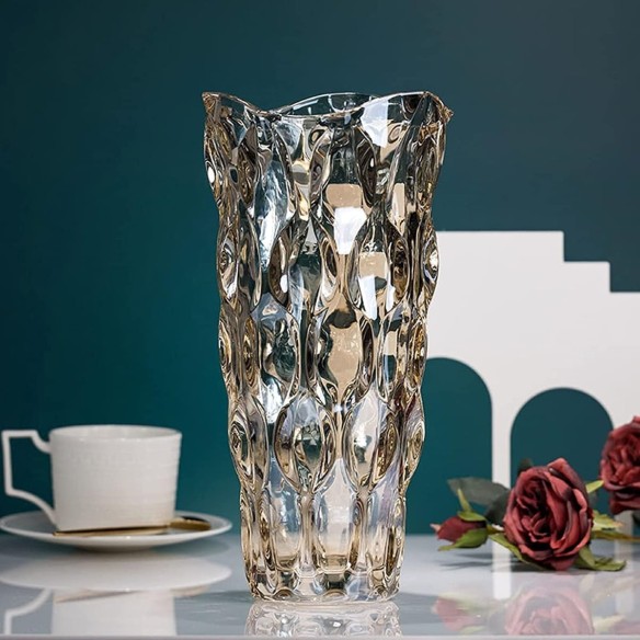 Bernstein-gold-Glas-Blumenvase-handgefertigt-aus-Kristallglas-4