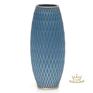 BlueGold-Blumenvase-handgefertigt-handbemalt-1