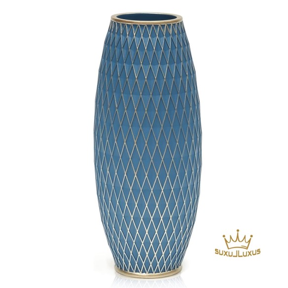 BlueGold-Blumenvase-handgefertigt-handbemalt-1