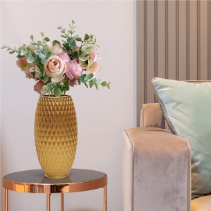 DiamontGold-Blumenvase-Diamantmuster-handgefertigt-handbemalt-1 2