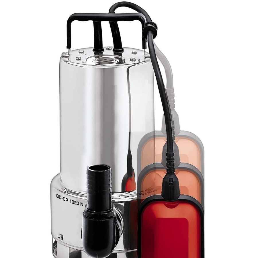 CRAFTMAX-Schmutzwasserpumpe-1000W-O20mm-Fremdkoerper-18.000Lh-Foerderleistung-Schwimmerschalter-3