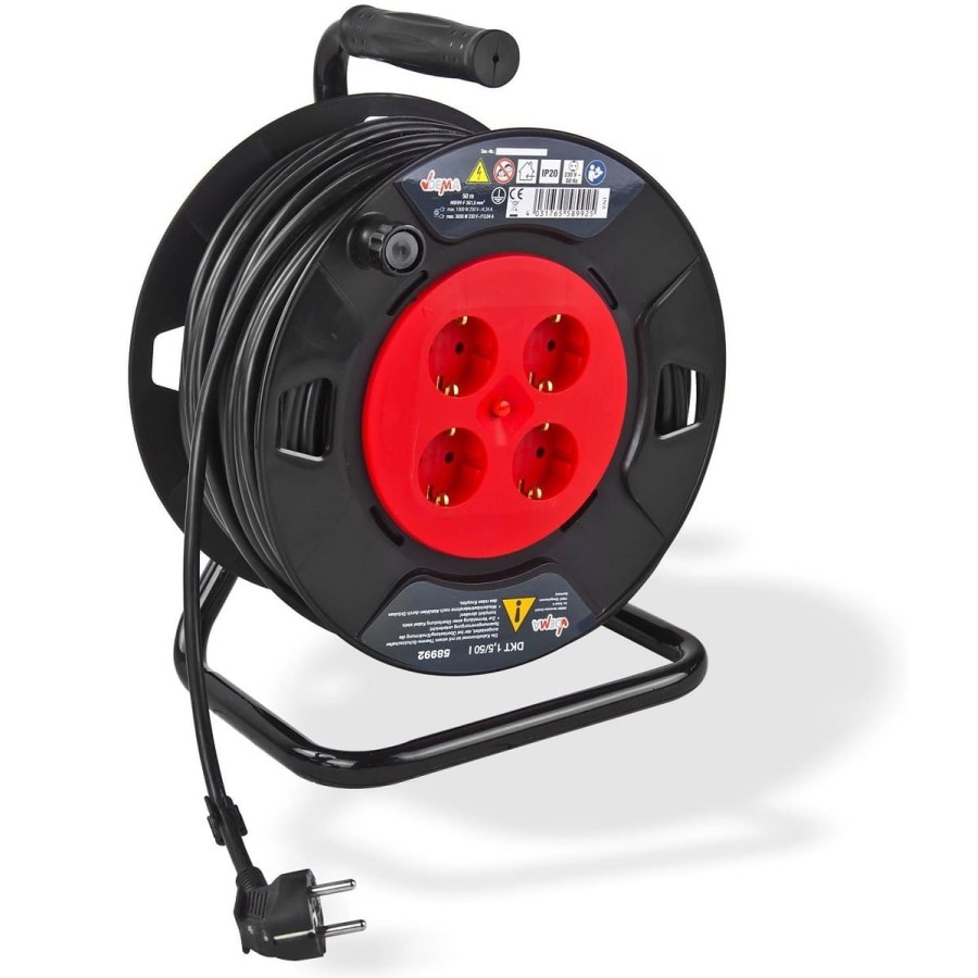 CRAFTMAX-Kabeltrommel-Verlaengerungskabel-Kabel-50-m-H05VV-F-3G15-3x15-IP20-mit-4-Steckdosen-1