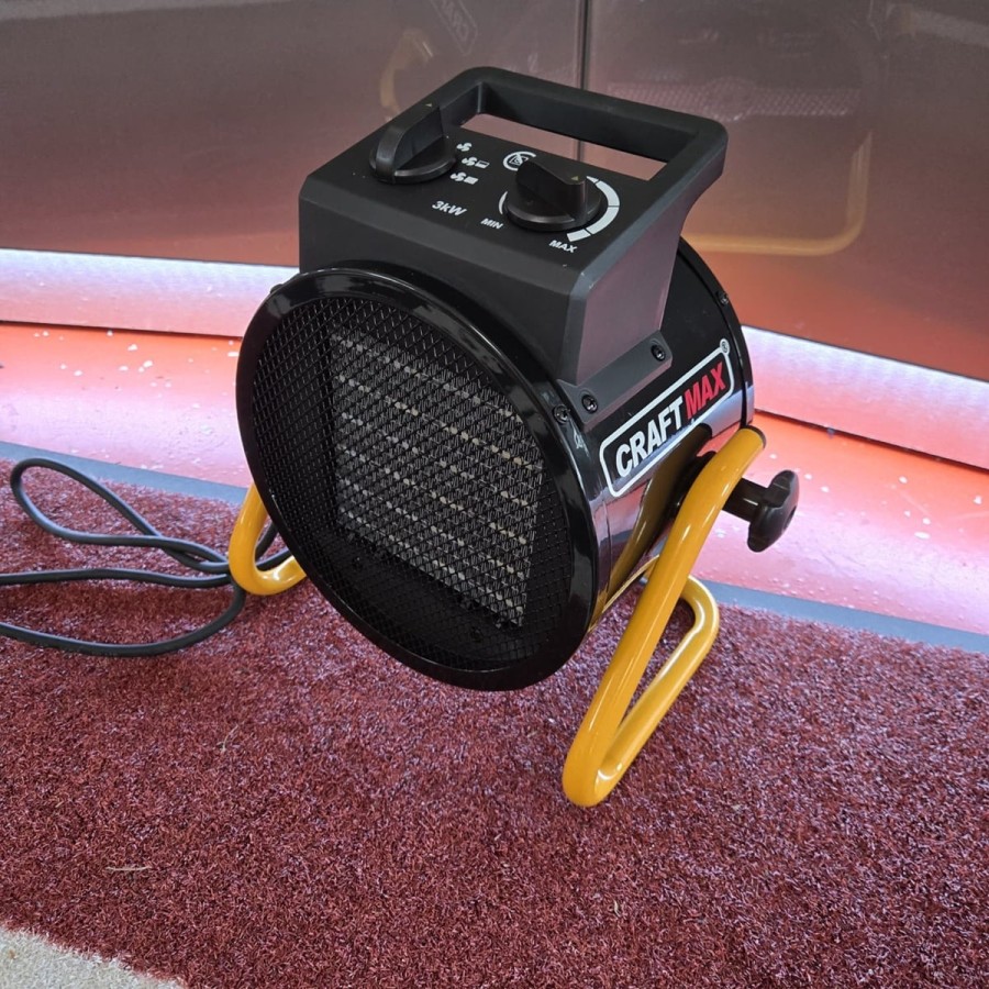 3000-Watt-Bautrockner-3-KW-Elektroheizer-3-Stufen-Heizgeblaese-mit-Thermostat