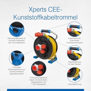 20-mStarkstrom-Kabeltrommel-400-V-16-A-gelbe-Panzerleitung-2-Schutzkontakt-Dosen-230V-1 2