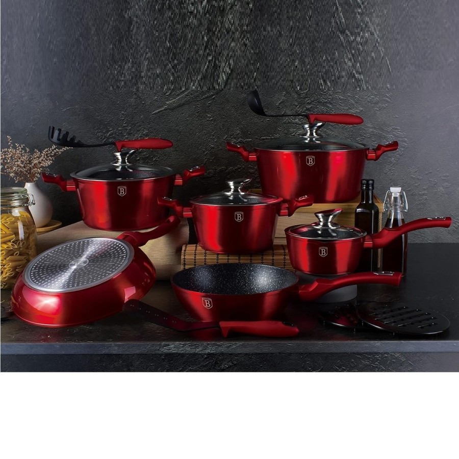 CRAFTMAX-Luxus-Aluminium-Kochgeschirr-15-teiliges-Set-inkl.-Kuechenwerkzeuge-burgunderrot-metallic-2