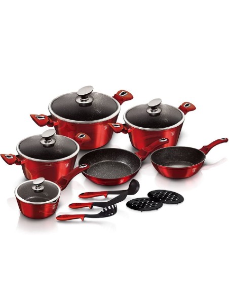 Luxus-Aluminium-Kochgeschirr-15-teiliges-Set-inkl.-Kuechenwerkzeuge-burgunderrot-4