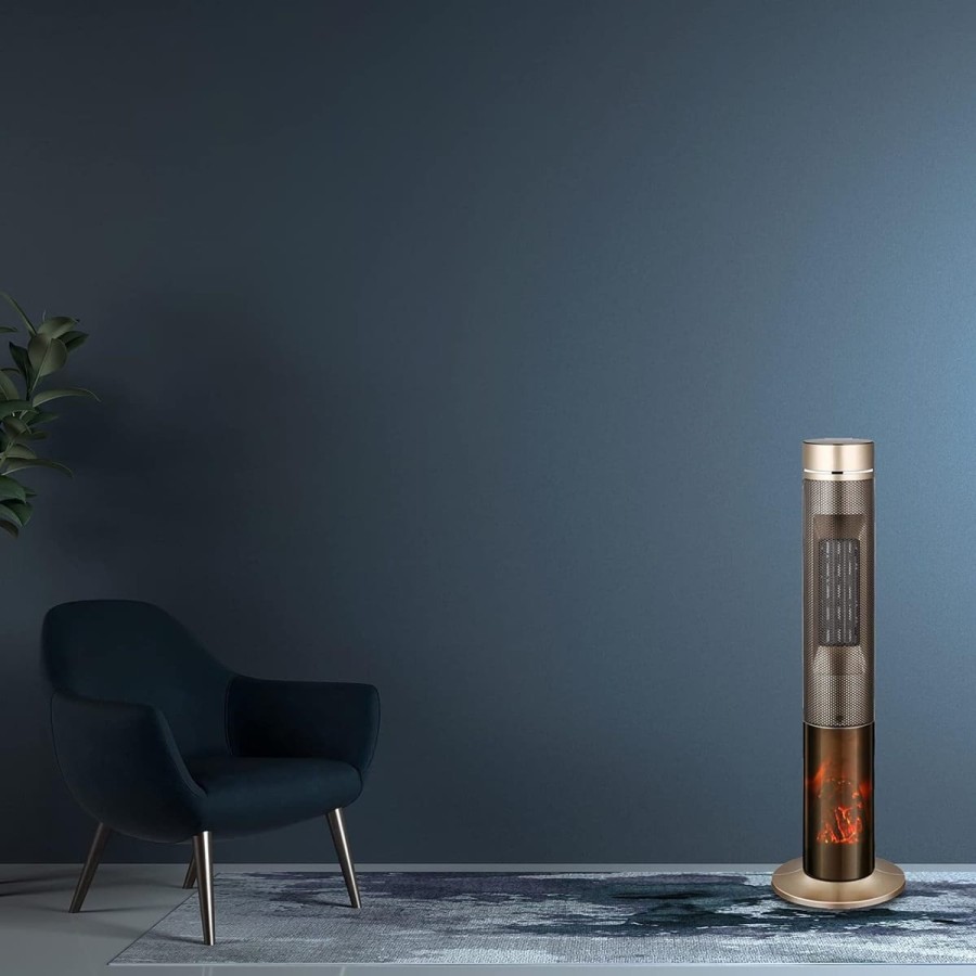 2.100W-Konvektor-Keramikheizer-Oszillation-Heizluefter-mit-Fernbedienung-Kamin-Holzfeuer-Effekt-4