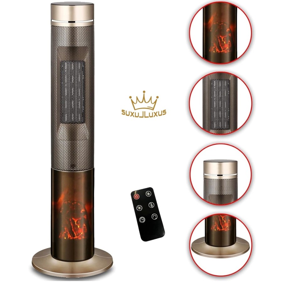 2.100W-Konvektor-Keramikheizer-Oszillation-Heizluefter-mit-Fernbedienung-Kamin-Holzfeuer-Effekt-5