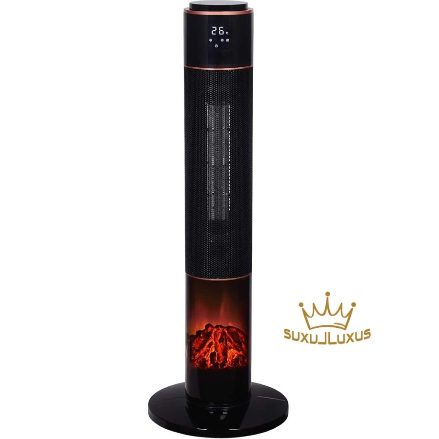 2.000W-Konvektor-Keramikheizer-Oszillation-Heizluefter-mit-Timer-Display-u.-Fernbedienung-Kamin-Holzfeuer-Effekt-1