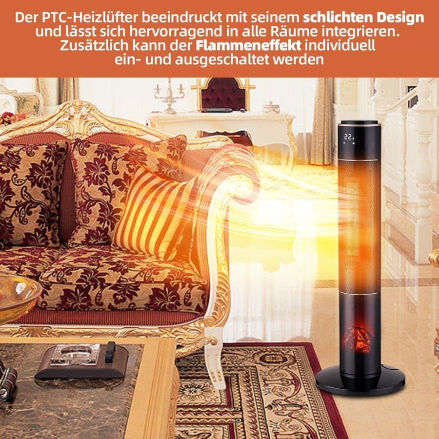 2.000W-Konvektor-Keramikheizer-Oszillation-Heizluefter-mit-Timer-Display-u.-Fernbedienung-Kamin-Holzfeuer-Effekt-2