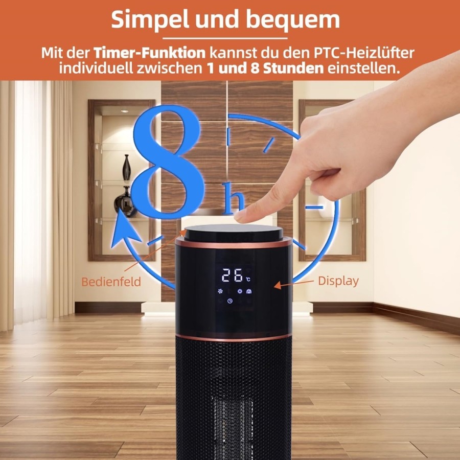 2.000W-Konvektor-Keramikheizer-Oszillation-Heizluefter-mit-Timer-Display-u.-Fernbedienung-Kamin-Holzfeuer-Effekt-4
