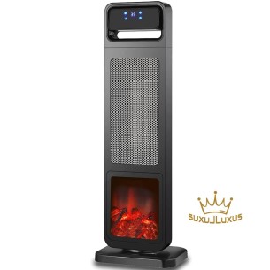 2.100W-Konvektor-Keramikheizer-Oszillation-Heizluefter-mit-12h-Timer-Display-u.-Fernbedienung-Kamin-Holzfeuer-Effekt-1
