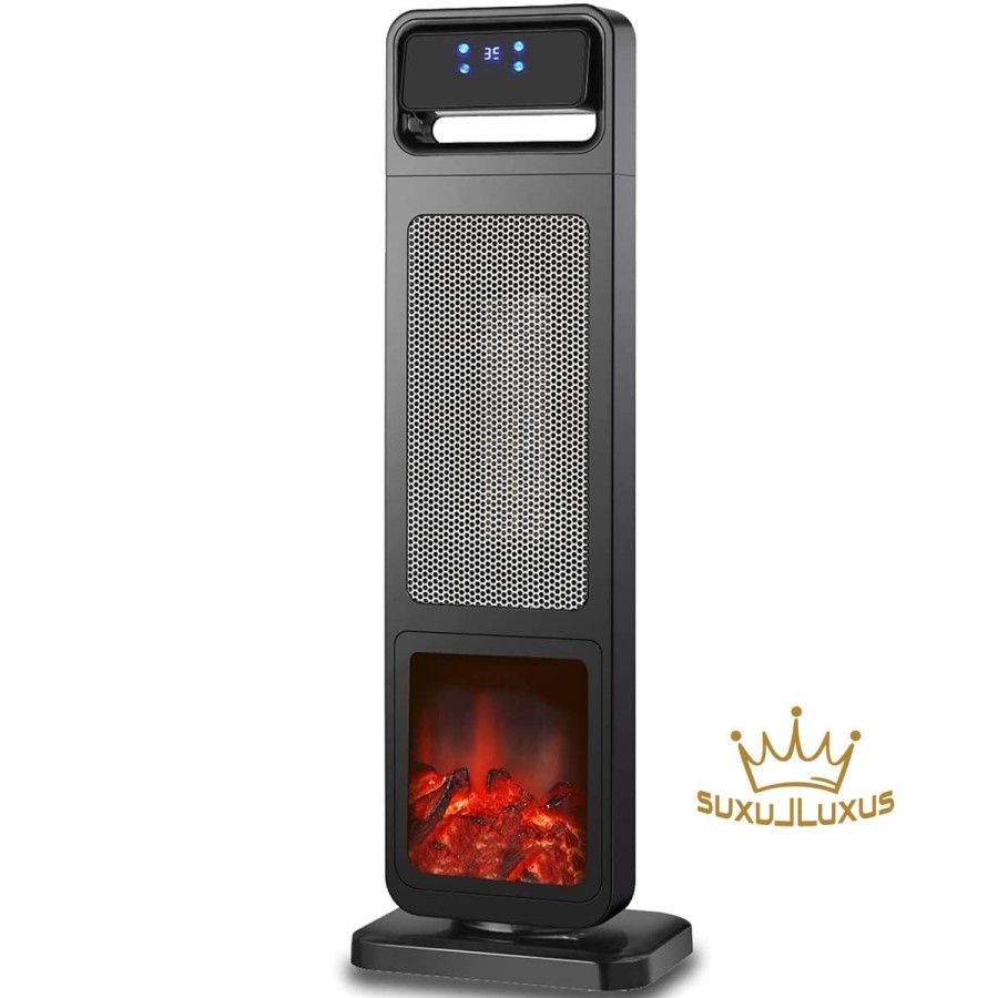 2.100W-Konvektor-Keramikheizer-Oszillation-Heizluefter-mit-12h-Timer-Display-u.-Fernbedienung-Kamin-Holzfeuer-Effekt-1