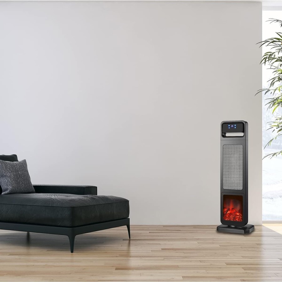 2.100W-Konvektor-Keramikheizer-Oszillation-Heizluefter-mit-12h-Timer-Display-u.-Fernbedienung-Kamin-Holzfeuer-Effekt-5