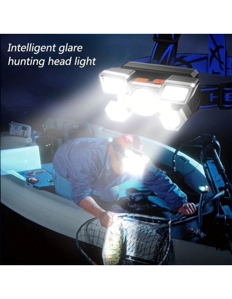 SUPERLIGHT-Kopflampe-mit-integriertem-Akku-4-Modis-mit-5-LEDs-Stirnleuchte-ueber-USB-wiederaufladbar-2