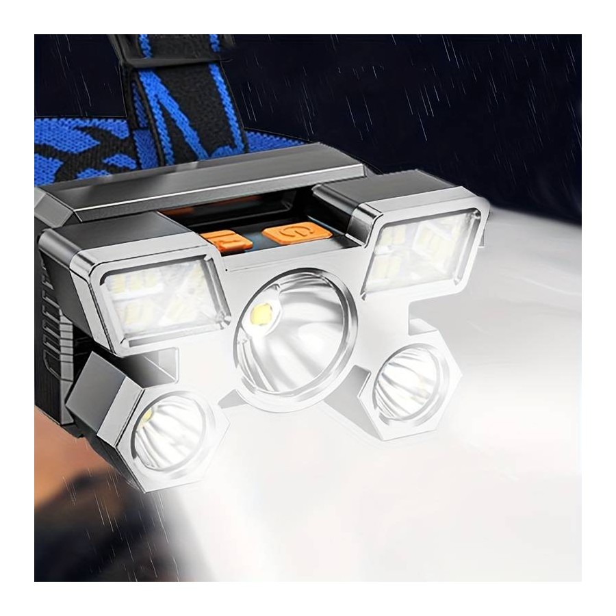 SUPERLIGHT-Kopflampe-mit-integriertem-Akku-4-Modis-mit-5-LEDs-Stirnleuchte-ueber-USB-wiederaufladbar-3