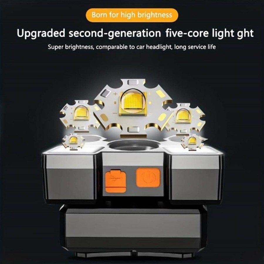 SUPERLIGHT-Kopflampe-mit-integriertem-Akku-4-Modis-mit-5-LEDs-Stirnleuchte-ueber-USB-wiederaufladbar-8