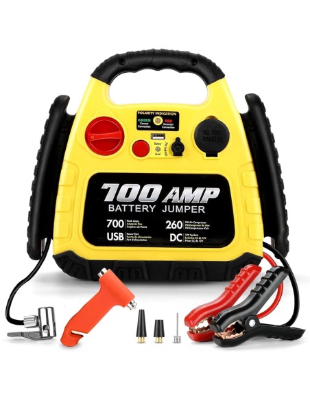 700-Amp-Akku-Booster-mobiles-Starthilfegeraet-12-Volt-260PSI-Kompressor-Arbeitsleuchte-USB-DC-Port-1
