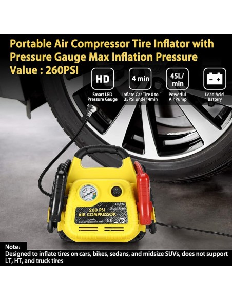 700-Amp-Akku-Booster-mobiles-Starthilfegeraet-12-Volt-260PSI-Kompressor-Arbeitsleuchte-USB-DC-Port-5