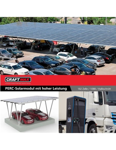 Photovoltaik-Solar-Parkplatz-Autohandel-e-LKW-Ladestation