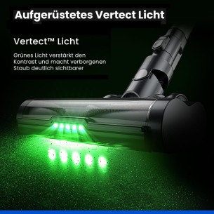Akku-Staubsauger-mit-Vertect-Licht-35000Pa-kabelloser-Stielstaubsauger-mit-Anti-Tangle-Rollenbuerste-u.-Wandhalterung-120W 2