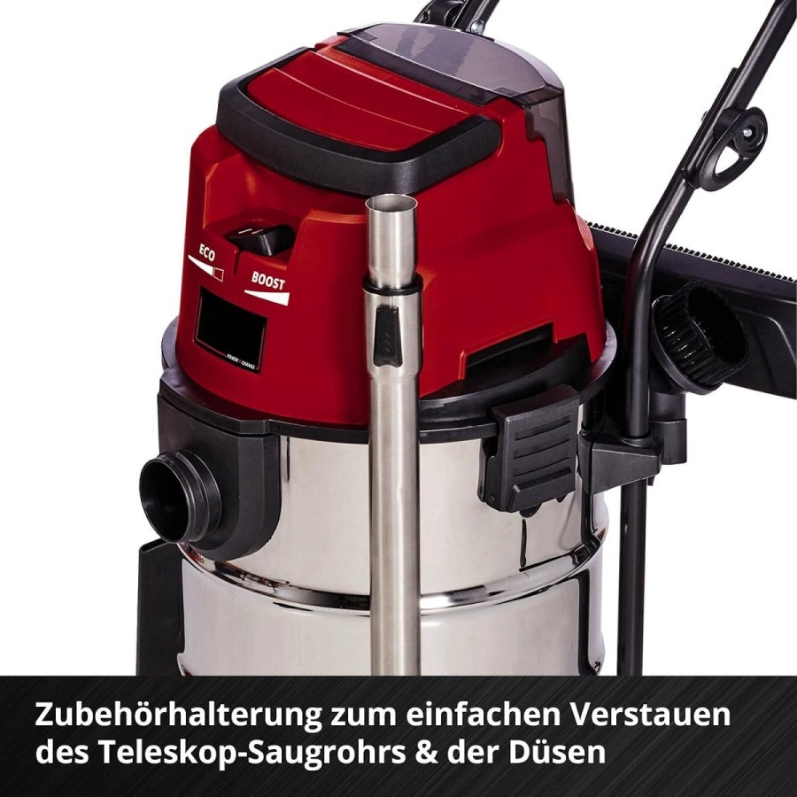 Akku-Nass-Trockensauger-TE-VC-3630-Li-S-Solo-Power-X-Change-Lithium-Ionen-ECOBOOST-Mode-Edelstahlbehaelter-30-l-7