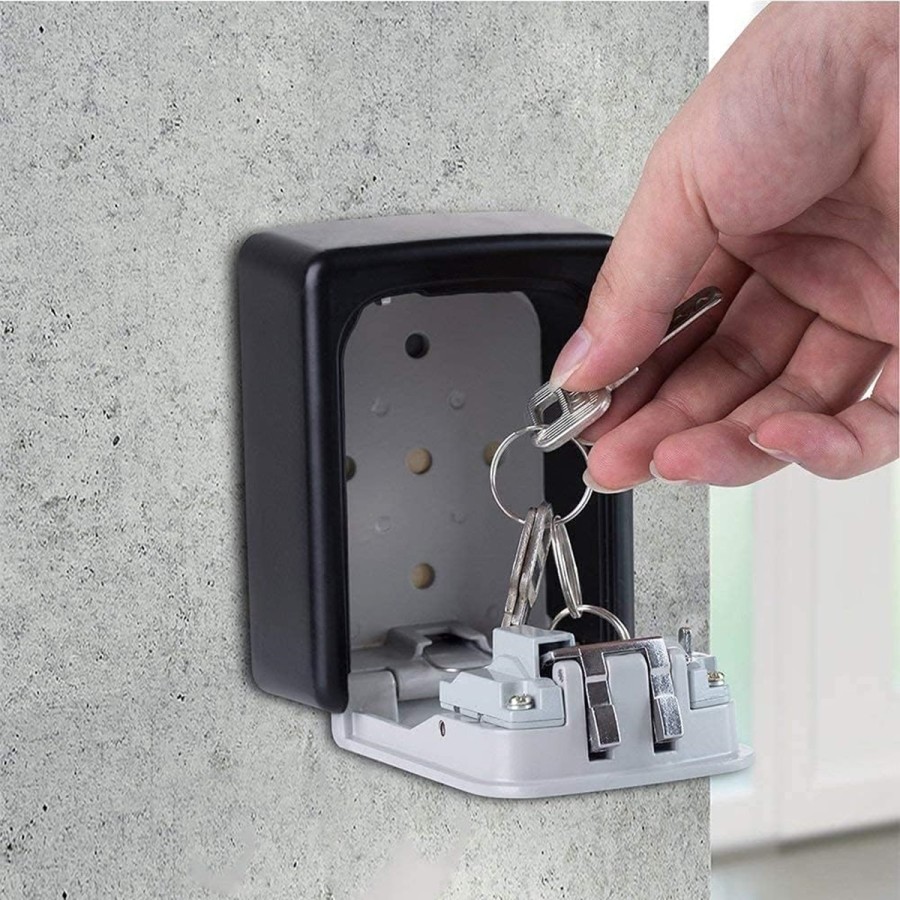 Airbnb-Schluesseltresor-mit-Zahlencode-4-stellig-Schluesselbox-fuer-Innen-draussen