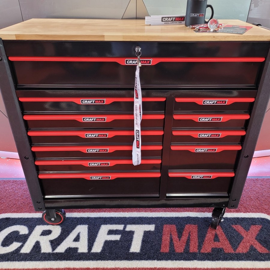 CRAFTMAX-Premium-Werkstattwagen-mit-12-Schubfaecher-inkl.-hochwertigem-Werkzeug-1