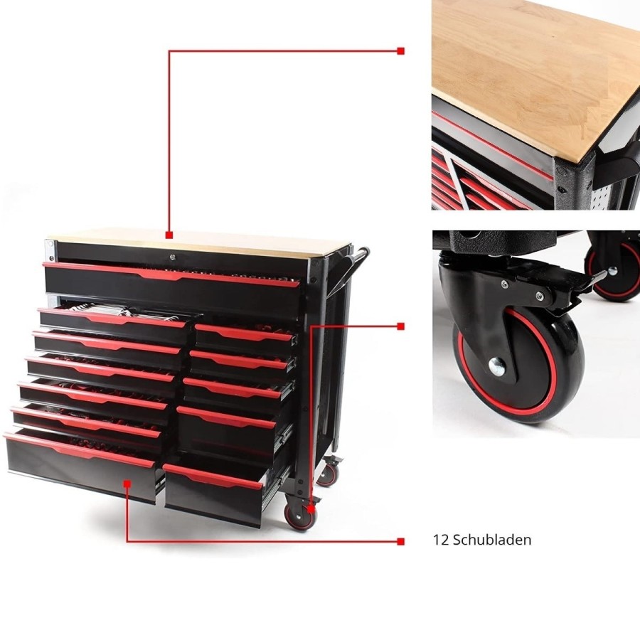 CRAFTMAX-Premium-Werkstattwagen-12-Schubfaecher-mit-hochwertigem-Werkzeug-7