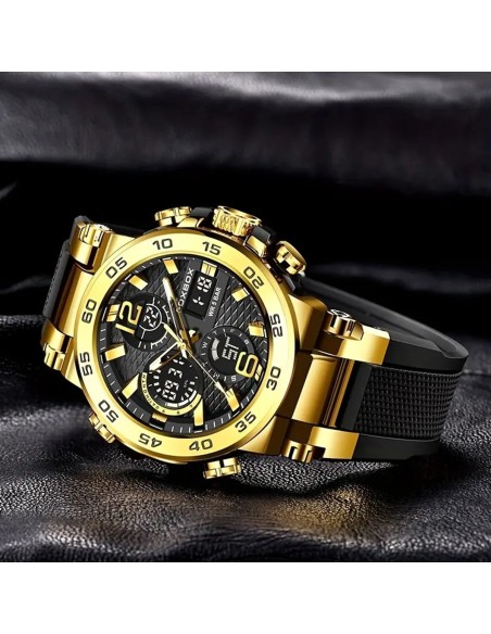 OXBOX-Herren-Luxus-Multifunktions-Chronograph-mit-Stoppuhr-Datum-Kalender-fluoreszierendes-Ziffernblatt-bis-30m-wasserdicht-3