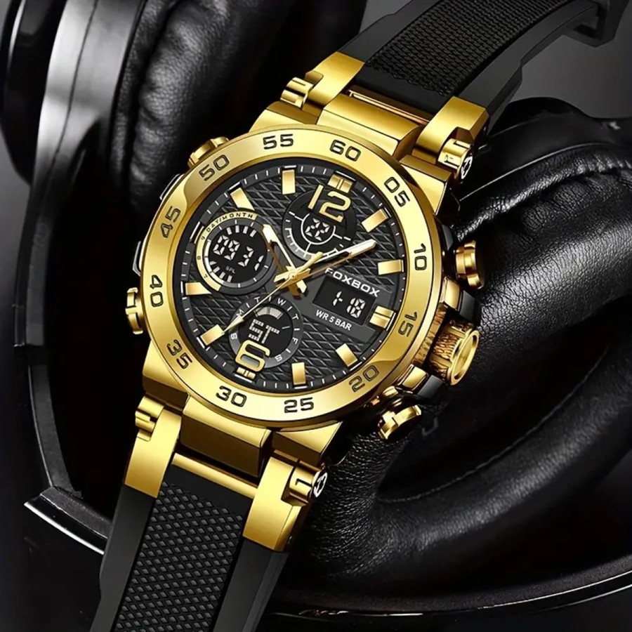 OXBOX-Herren-Luxus-Multifunktions-Chronograph-mit-Stoppuhr-Datum-Kalender-fluoreszierendes-Ziffernblatt-bis-30m-wasserdicht-5