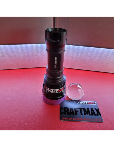 Super-LED-UV-Schwarzlicht-Ultraviolett-UV-395nm-Taschenlampe-ZWB2-Filter-3-Hochleistungs-LEDs-USB-wiederaufladbar-5000mAh-Akku-L