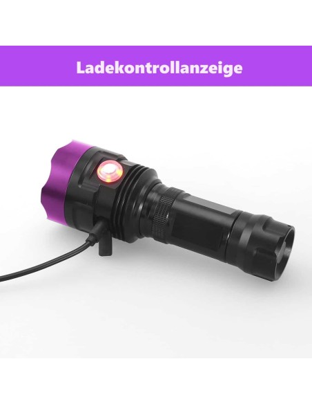 CRAFTMAX-Super-LED-UV-Schwarzlicht-Ultraviolett-UV-395nm-Taschenlampe-ZWB2-Filter-3-Hochleistungs-LEDs-USB-2