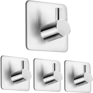 Edelstahl-Handtuchhaken-Handtuchhalter-Kleiderhaken-selbstklebend-ohne-Bohren-fuer-Bad-Kueche-1