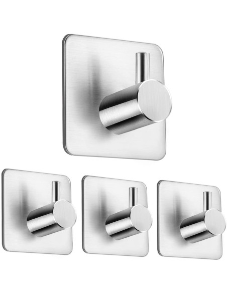 Edelstahl-Handtuchhaken-Handtuchhalter-Kleiderhaken-selbstklebend-ohne-Bohren-fuer-Bad-Kueche-1
