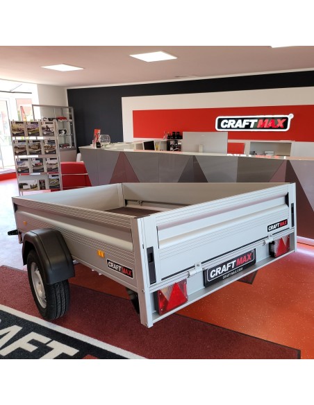 CRAFTMAX-CLEVER-Kastenanhaenger-750Kg-ungebremst-XL-Kastenprofil-Deichsel-Alu-Bordwaenden-Heck-Frontklappe-250x140x35cm-3