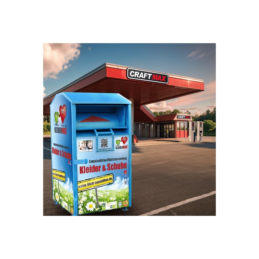Kleidersammelbox-auf-Tankstelle