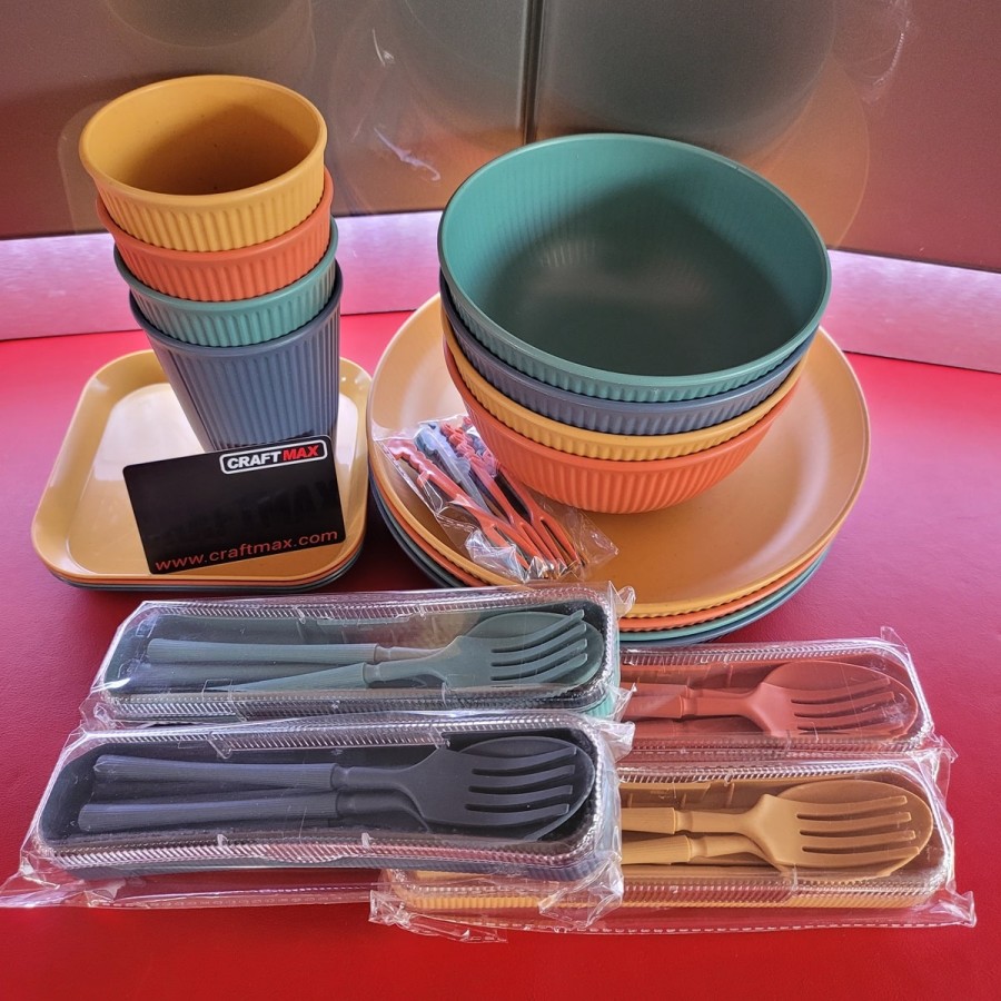 Wohnmobil-Reisemobil-Camping-Geschirr-ultraleicht-Reise-Party-Kinder-Geschirrset-Picknick