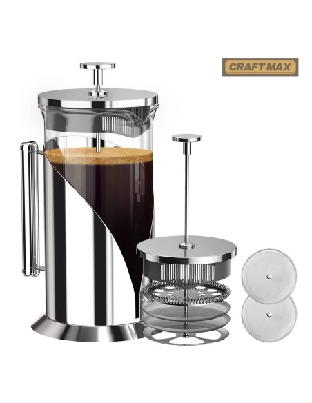 CRAFTMAX-cafe-francais-Pressfilterglaskaraffe-Kaffeemaschine-ohne-Strom-1