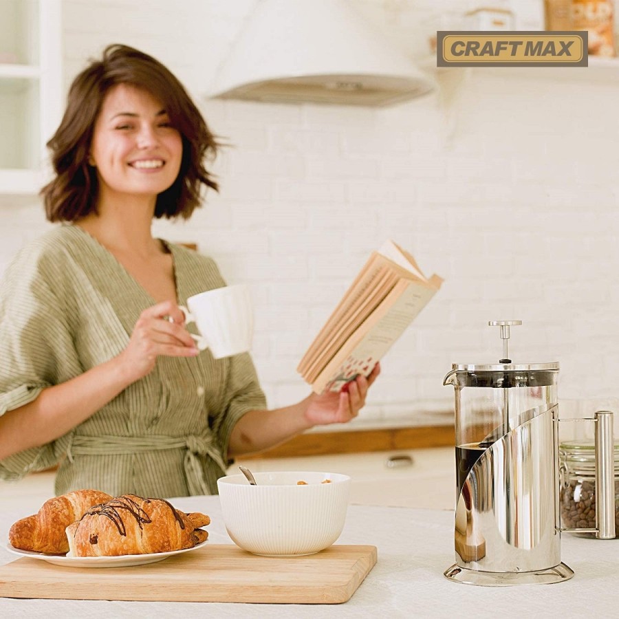 CRAFTMAX-cafe-francais-Pressfilterglaskaraffe-Kaffeemaschine-ohne-Strom-2