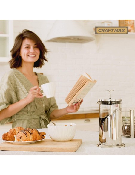 CRAFTMAX-cafe-francais-Pressfilterglaskaraffe-Kaffeemaschine-ohne-Strom-2