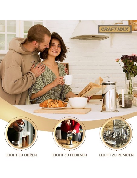 CRAFTMAX-cafe-francais-Pressfilterglaskaraffe-Kaffeemaschine-ohne-Strom-3